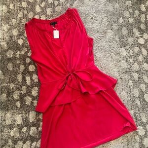 Glam pink peplum dress size medium